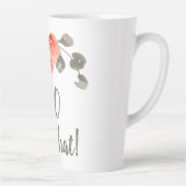 40 zo Wat Waterverf Roos Bloemen 40e Verjaardag Latte Mok (Rechts)