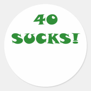 40 zuigt ronde sticker