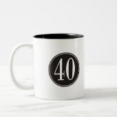 #40 Zwarte Cirkel Tweekleurige Koffiemok (Links)