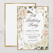 40e 40 40e verjaardag - Waterverf van 40e verjaard Kaart (Voorkant / Achterkant)