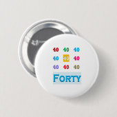 40e 40 Veertig Jubileum Geestelijke ELEGANT gift Ronde Button 5,7 Cm (Voorkant /achterkant)
