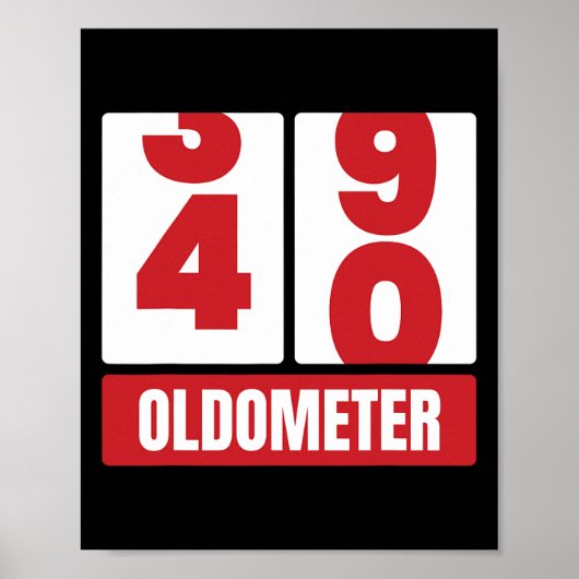 40e 40 Verjaardag Grappig Cadeau Mannen Vrouwen Ol Poster (Voorkant)