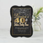 40e 40e en geweldige uitnodiging van de verjaardag (Staand voorkant)