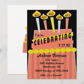 40e - 49e verjaardag Persoonlijke uitnodiging (Voorkant / Achterkant)