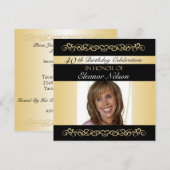 40e-49e verjaardag van de feestelijke uitnodiginge kaart (Voorkant / Achterkant)