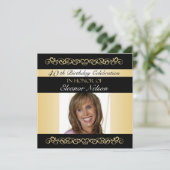 40e-49e verjaardag van de feestelijke uitnodiginge kaart (Staand voorkant)