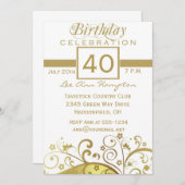 40e - 49e verjaardag van de uitnodigingen van de P (Voorkant / Achterkant)