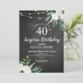 40e 50e 60 Verrassing Verjaardagsfeest Chalk Uitno Kaart (Staand voorkant)