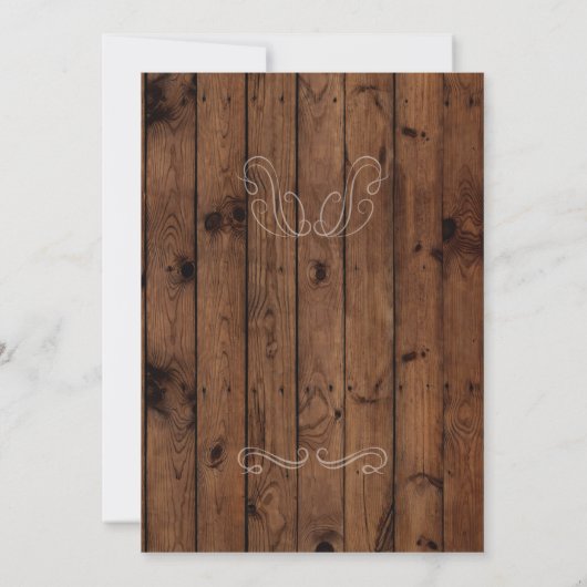 40e 50e 60e LEEFTIJD VERJAARDAGSFEESTJE HOUT UITNO Kaart (Achterkant)