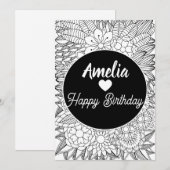 40e 50e verjaardag Volwassenenkleur Feestdagenkaart (Voorkant / Achterkant)