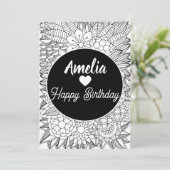 40e 50e verjaardag Volwassenenkleur Feestdagenkaart (Staand voorkant)