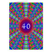 40e Abstracte Trippy Swirls van Birthday (Voorkant)