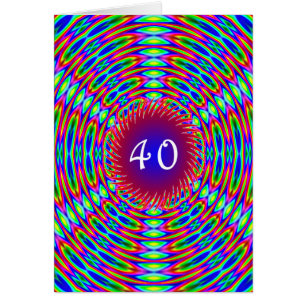 40e Abstracte Trippy Swirls van Birthday