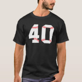 40e Baseball 40e verjaardag T-shirt (Voorkant)