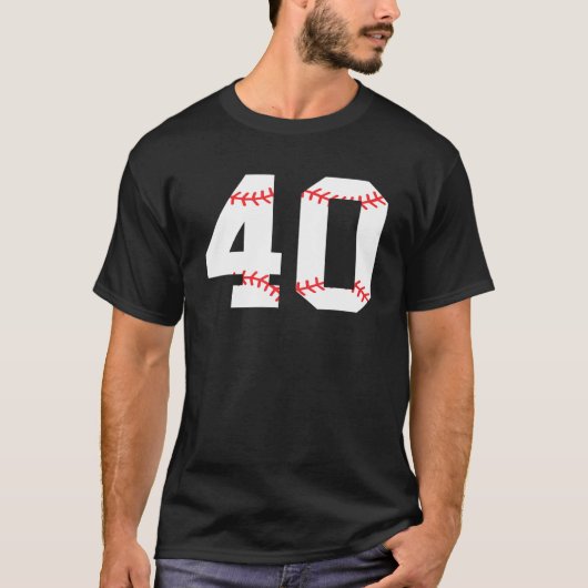 40e Baseball 40e verjaardag T-shirt (Voorkant)