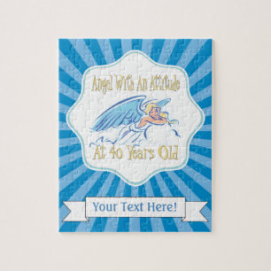40e Birthday Angel met hoogte Legpuzzel