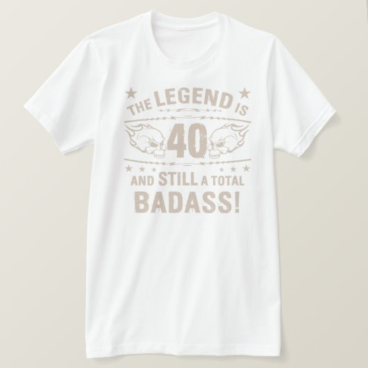 40e Birthday Badass T-shirt (Design voorkant)