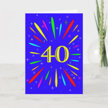 40e 'Birthday Explosion'-Kaart