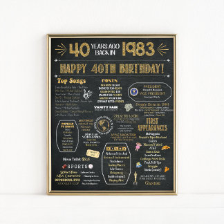 40e 'Birthday Flashback'-Poster Poster