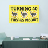 40E BIRTHDAY FUNNY CAT BANNER (Beurs)