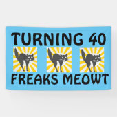 40E BIRTHDAY FUNNY CAT BANNER (Horizontaal)