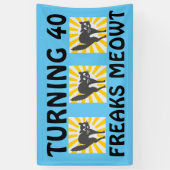 40E BIRTHDAY FUNNY CAT BANNER (Verticaal)