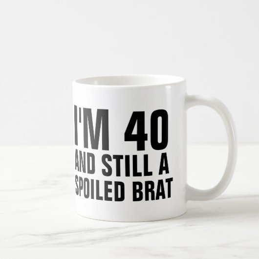 40E BIRTHDAY FUNNY COFFEE MUGS, BRAT KOFFIEMOK (Rechts)