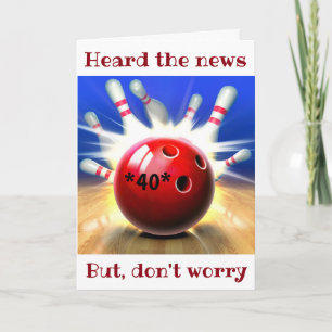 **40e BIRTHDAY HUMOR** NAAR MIJN *FAVORIETE BOWLER Feestdagen Kaart