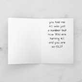 40e BIRTHDAY HUMOR VRIEND OF GEZINSLEUTEL BIRTHDAY Kaart (Binnen)