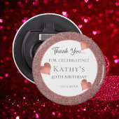40e Birthday Party Gift Deep Champaign Button Flesopener