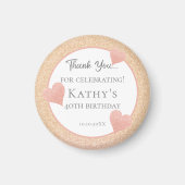 40e Birthday Party Gift Sunset Oranje Magneet (Voorkant)