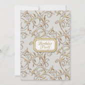 40e Birthday Party Glam Old Hollywood Regency Kaart (Voorkant)