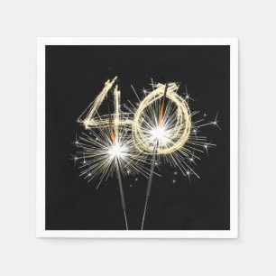 40e 'Birthday Party'-reservekopers op zwart Servet