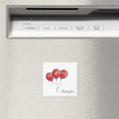 40e Birthday red ballonmagnet Magneet (Insitu (Vaatwasser))