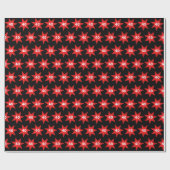 40e Birthday Red Star Cadeaupapier (Vlak)