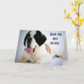 40e BIRTHDAY RESCUE DOG Kaart (Gele Bloem)