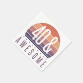 40e Birthday Retro Sunset Servet (Hoek)