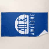 40e Birthday Retro Sunset Strandlaken (Voorkant)