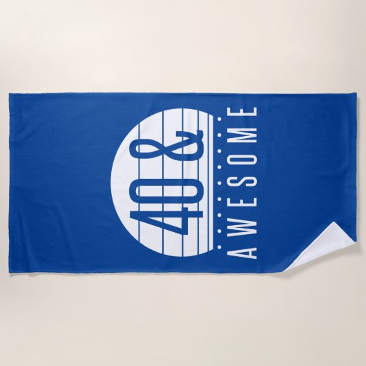 40e Birthday Retro Sunset Strandlaken (Voorkant)