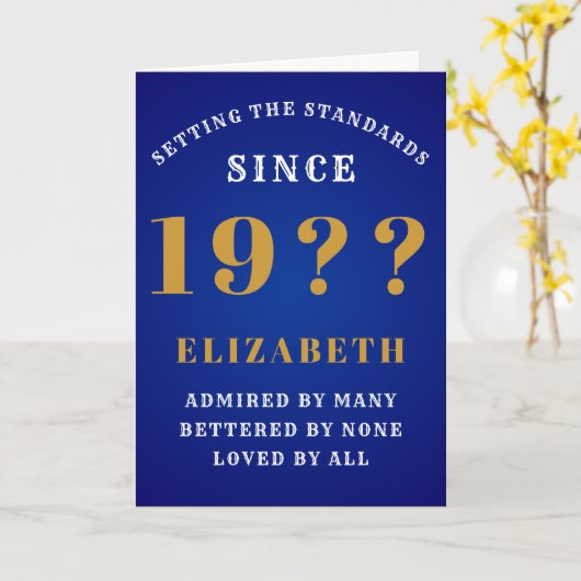 40e Birthday-standaarden, geboren in de jaren '80  Kaart (Gele Bloem)