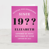 40e Birthday Standards geboren in 1980 Voeg Jouw n Kaart (Voorkant)