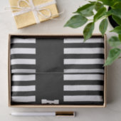 40e Birthday Stripes and Balloons BLACK RED A08 Tissuepapier (Geschenk)