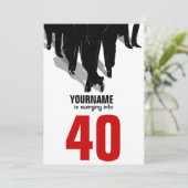 40e 'Birthday Swingers Rat Pack' Kaart (Staand voorkant)