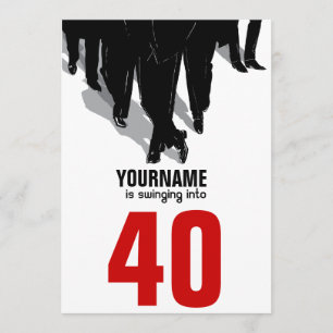 40e 'Birthday Swingers Rat Pack' Kaart