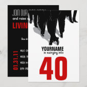 40e 'Birthday Swingers Rat Pack' Kaart (Voorkant / Achterkant)