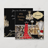 40E BIRTHDAY  VERBROKEN Uitnodiging (Voorkant / Achterkant)