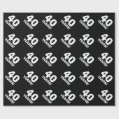 40e Birthday-verpakkingspapier Cadeaupapier (Vlak)