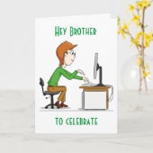 "40e BIRTHDAY VOOR MIJN BROEDKaart" Kaart (Gele Bloem)