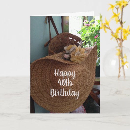 **40e BIRTHDAY** WIST NAAR EEN MOOI WOAMNKaart Kaart (Gele Bloem)