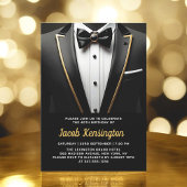 40e Black and Gold Tuxedo verjaardagsevenement Kaart